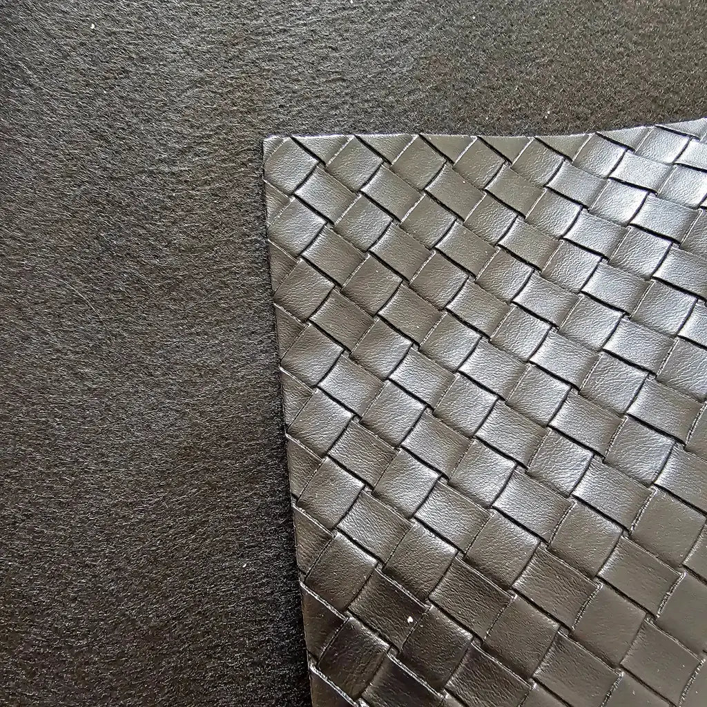 Kunstleder Flechtwerk Karo | Rollen 30 x 135 cm