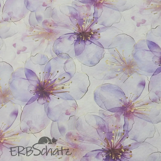 Kunstleder Flowerdream Lavender 50 x 140 cm - KL50