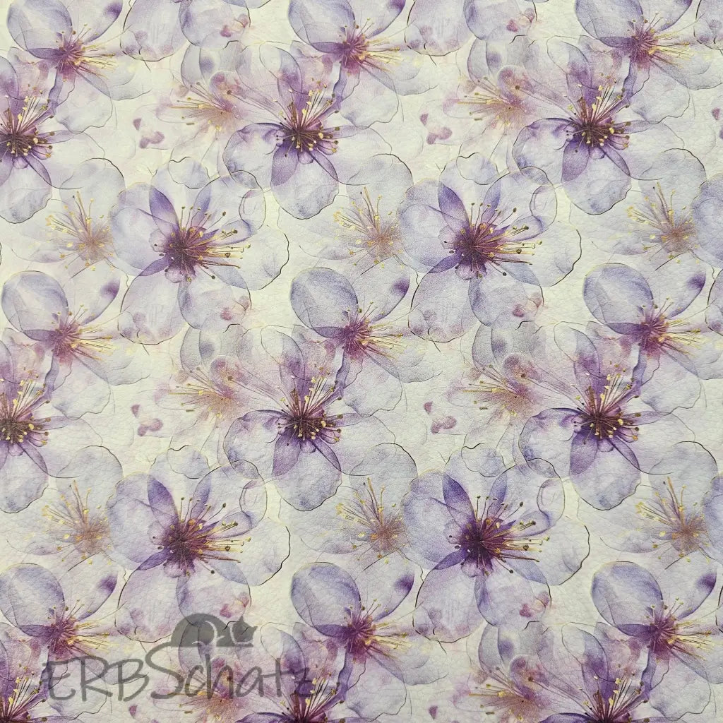 Kunstleder Flowerdream Lavender 50 x 140 cm - KL50