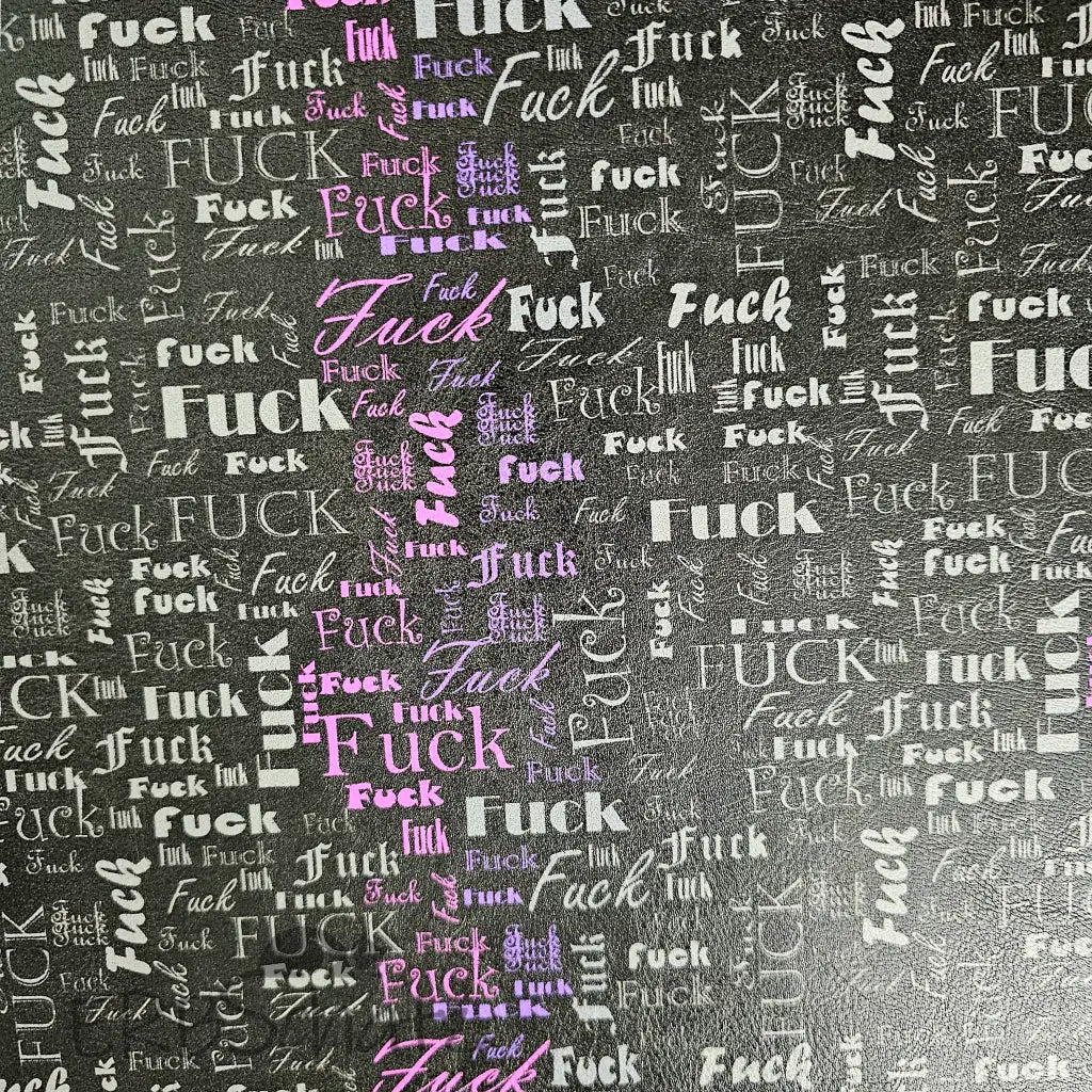 Kunstleder FUCK Wordcloud 50 x 140 cm - KL50