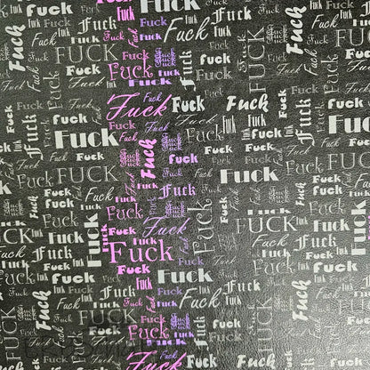 Kunstleder FUCK Wordcloud 50 x 140 cm - KL50