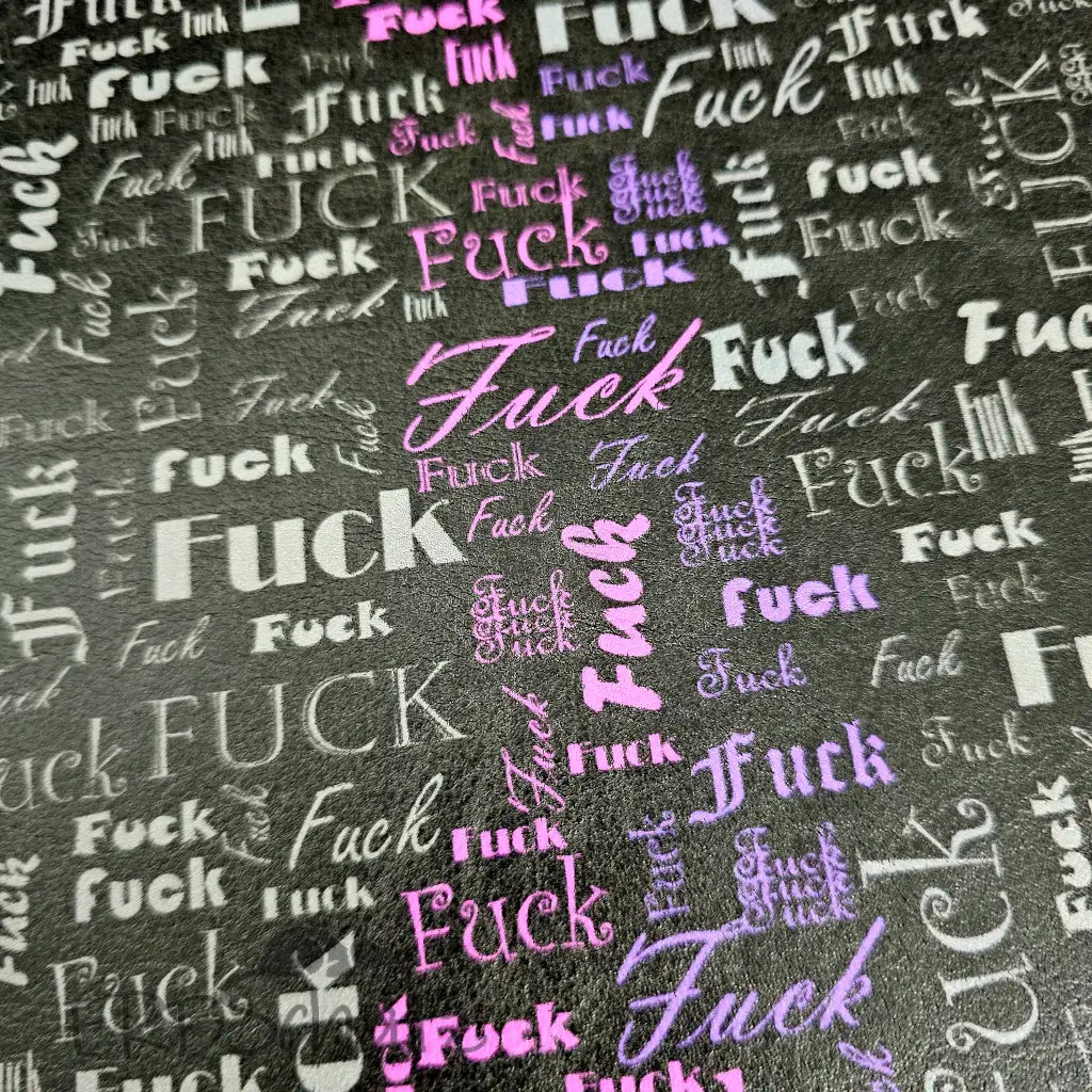 Kunstleder FUCK Wordcloud 50 x 140 cm - KL50