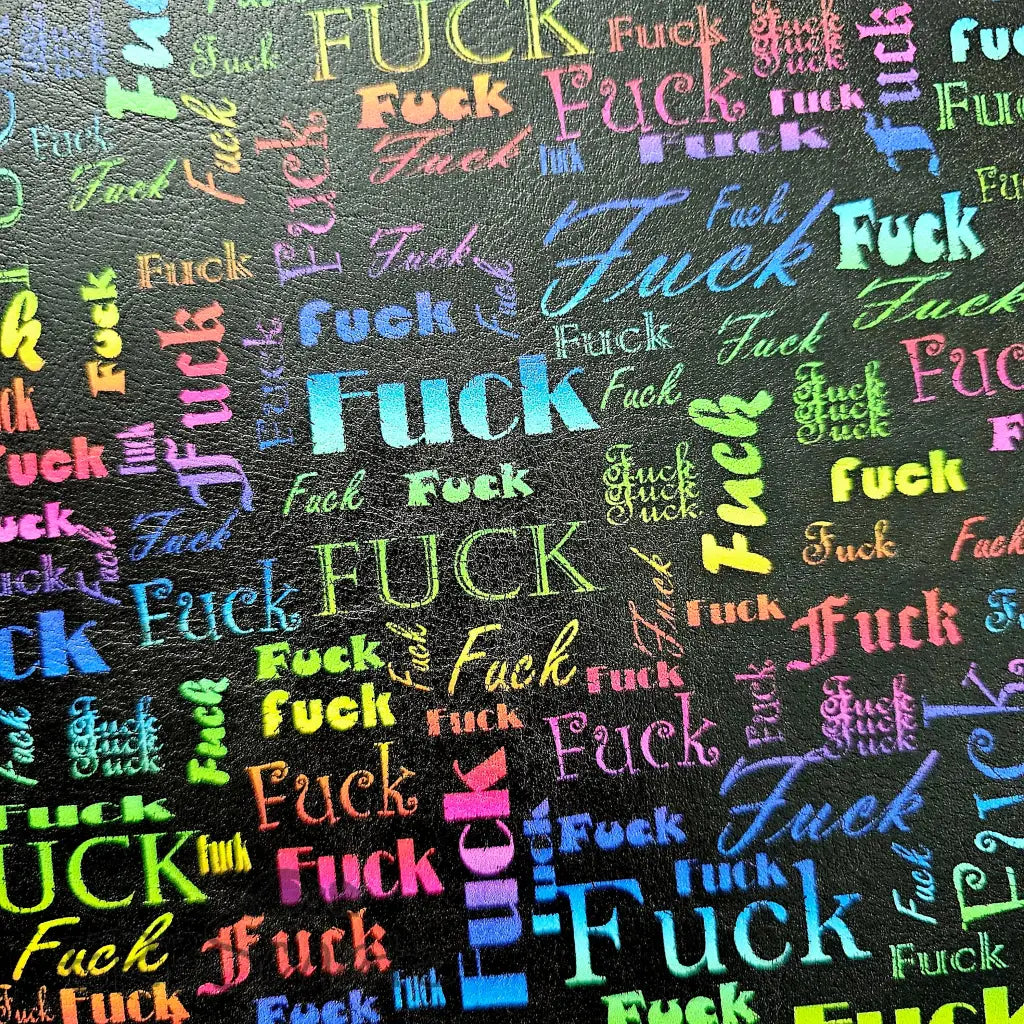 Kunstleder FUCK Wordcloud 50 x 140 cm - KL50