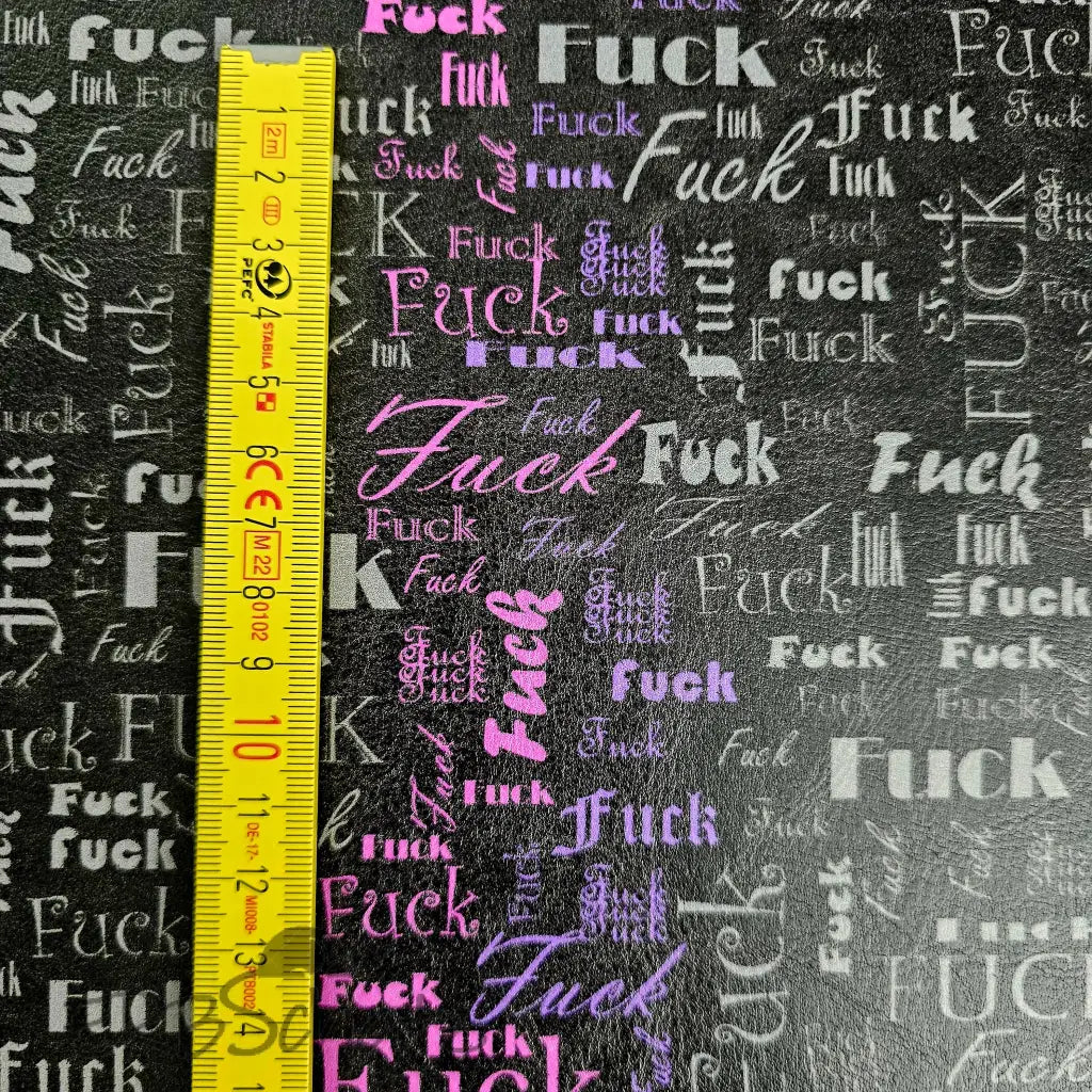 Kunstleder FUCK Wordcloud 50 x 140 cm - KL50