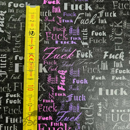 Kunstleder FUCK Wordcloud 50 x 140 cm - KL50