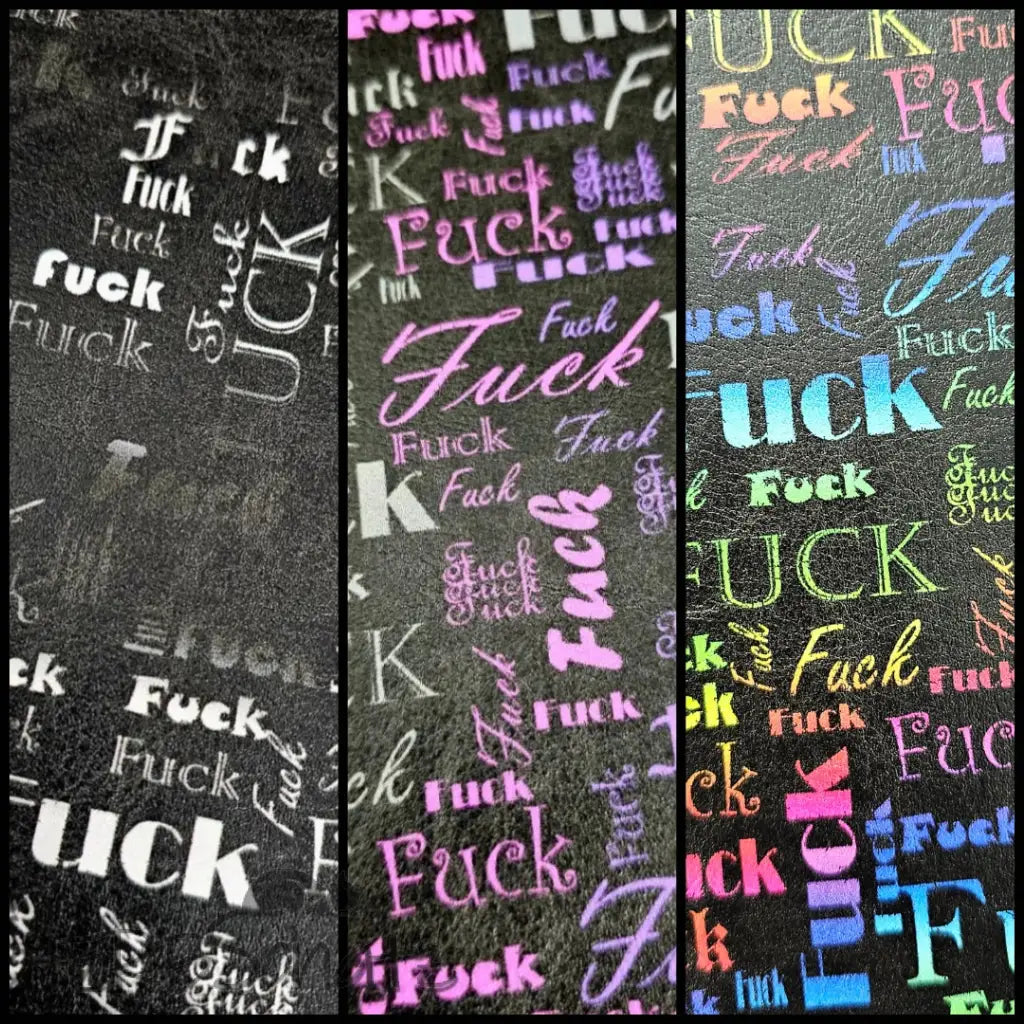 Kunstleder FUCK Wordcloud 50 x 140 cm - KL50