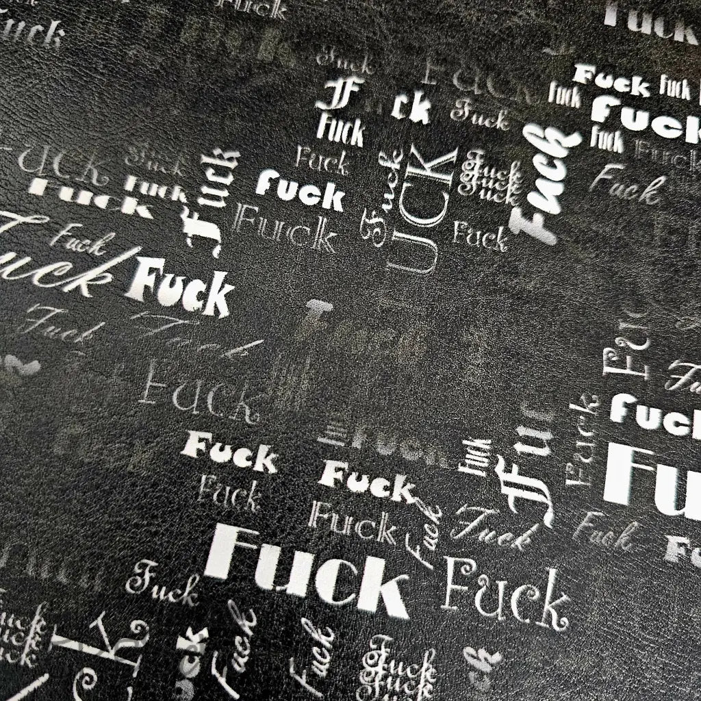 Kunstleder FUCK Wordcloud 50 x 140 cm - KL50