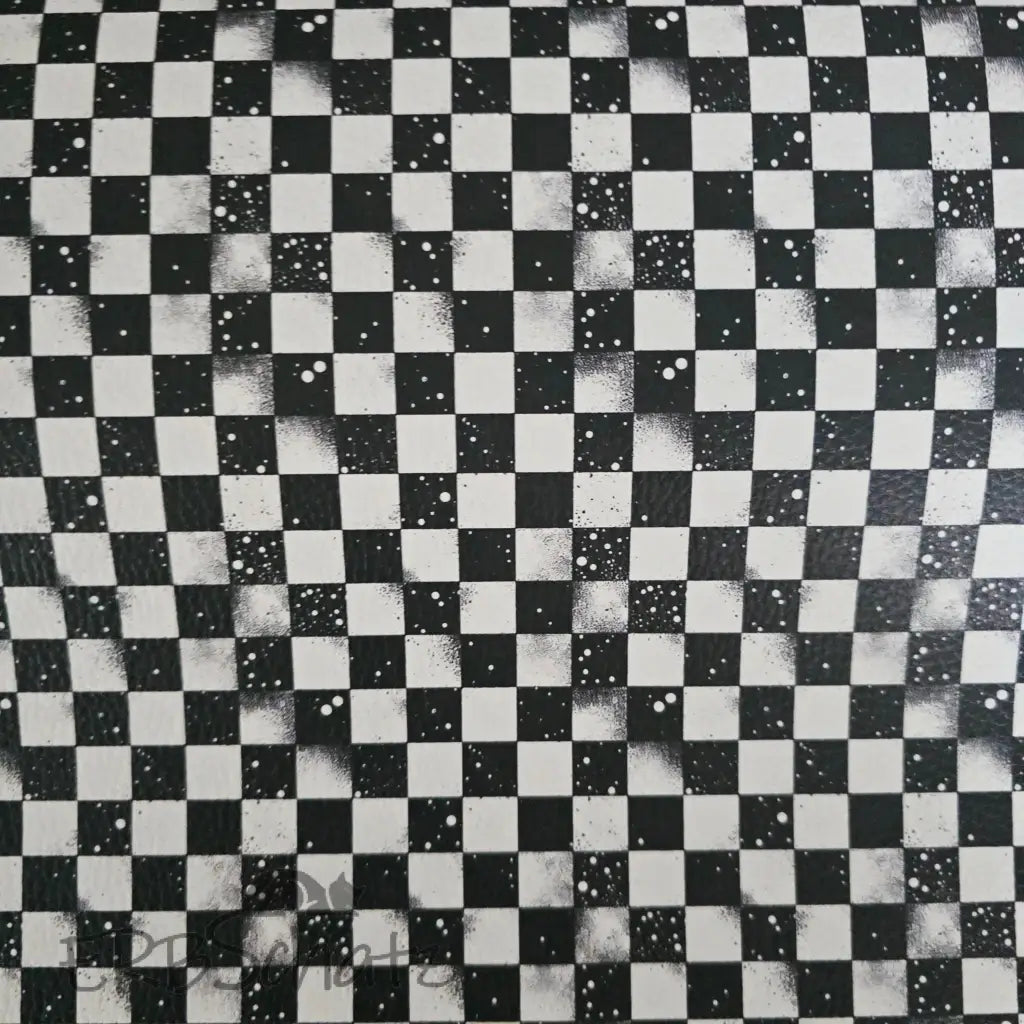 Kunstleder Grunge Schachbrett 50 x 140 cm - KL50