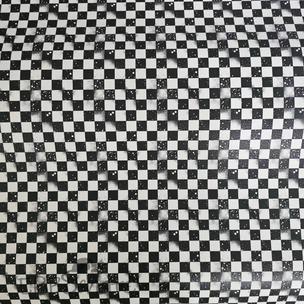 Kunstleder Grunge Schachbrett 50 x 140 cm - KL50