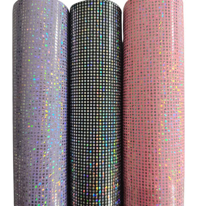 Kunstleder Holo Squares Rollen 30 x 135 cm