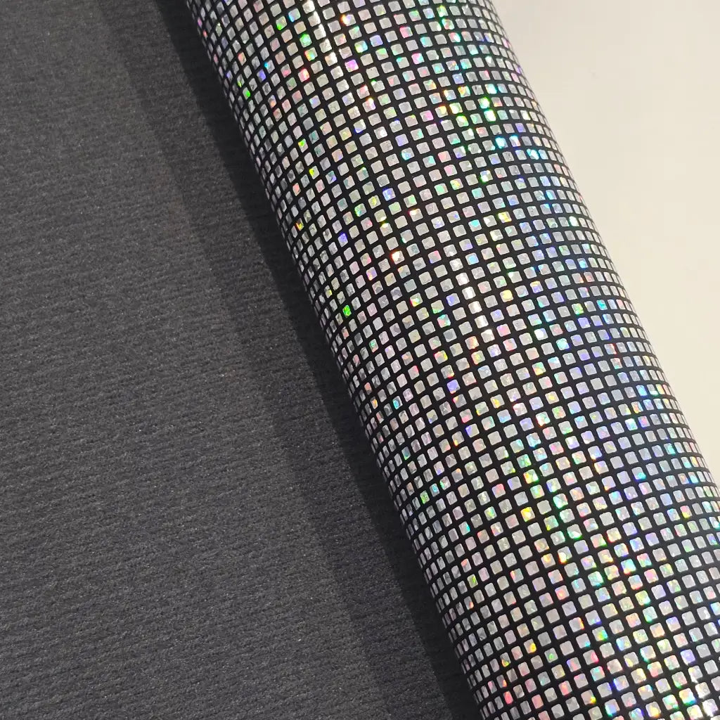 Kunstleder Holo Squares Rollen 30 x 135 cm