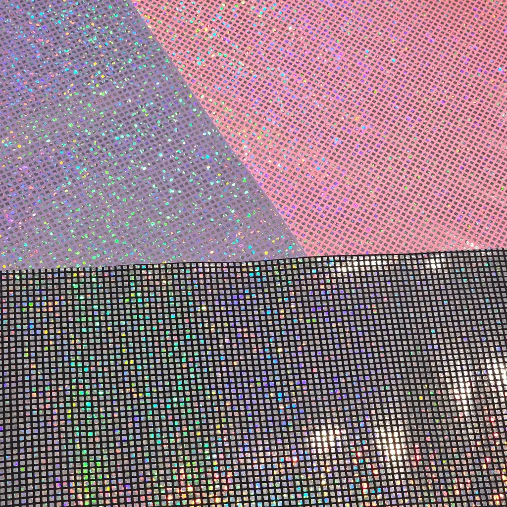 Kunstleder Holo Squares Rollen 30 x 135 cm