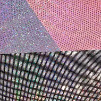 Kunstleder Holo Squares Rollen 30 x 135 cm