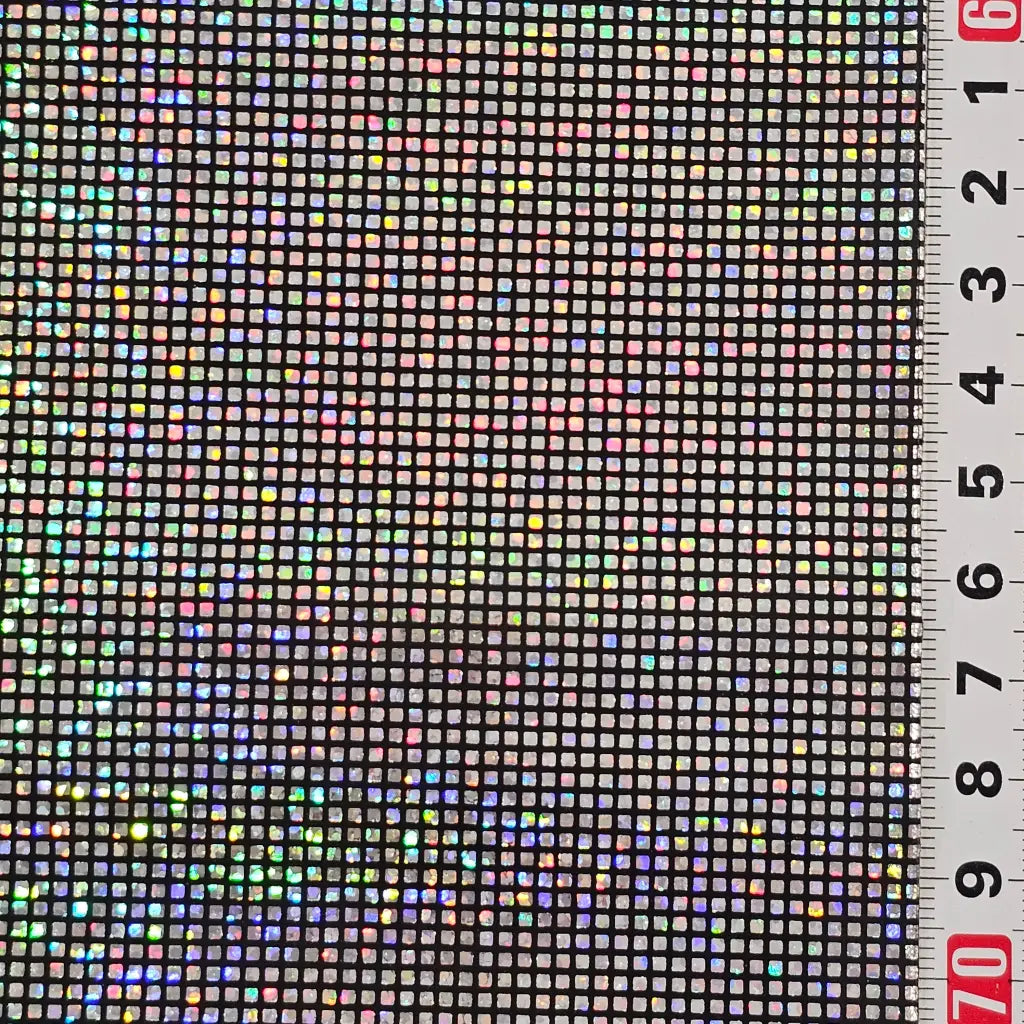 Kunstleder Holo Squares Rollen 30 x 135 cm