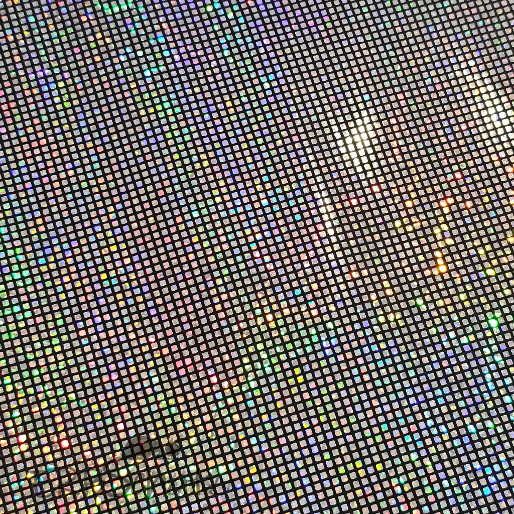 Kunstleder Holo Squares Rollen 30 x 135 cm - reißverschluss