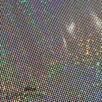Kunstleder Holo Squares Rollen 30 x 135 cm - reißverschluss