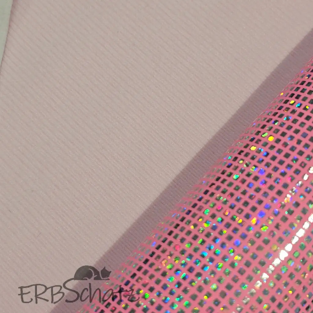 Kunstleder Holo Squares Rollen 30 x 135 cm - reißverschluss
