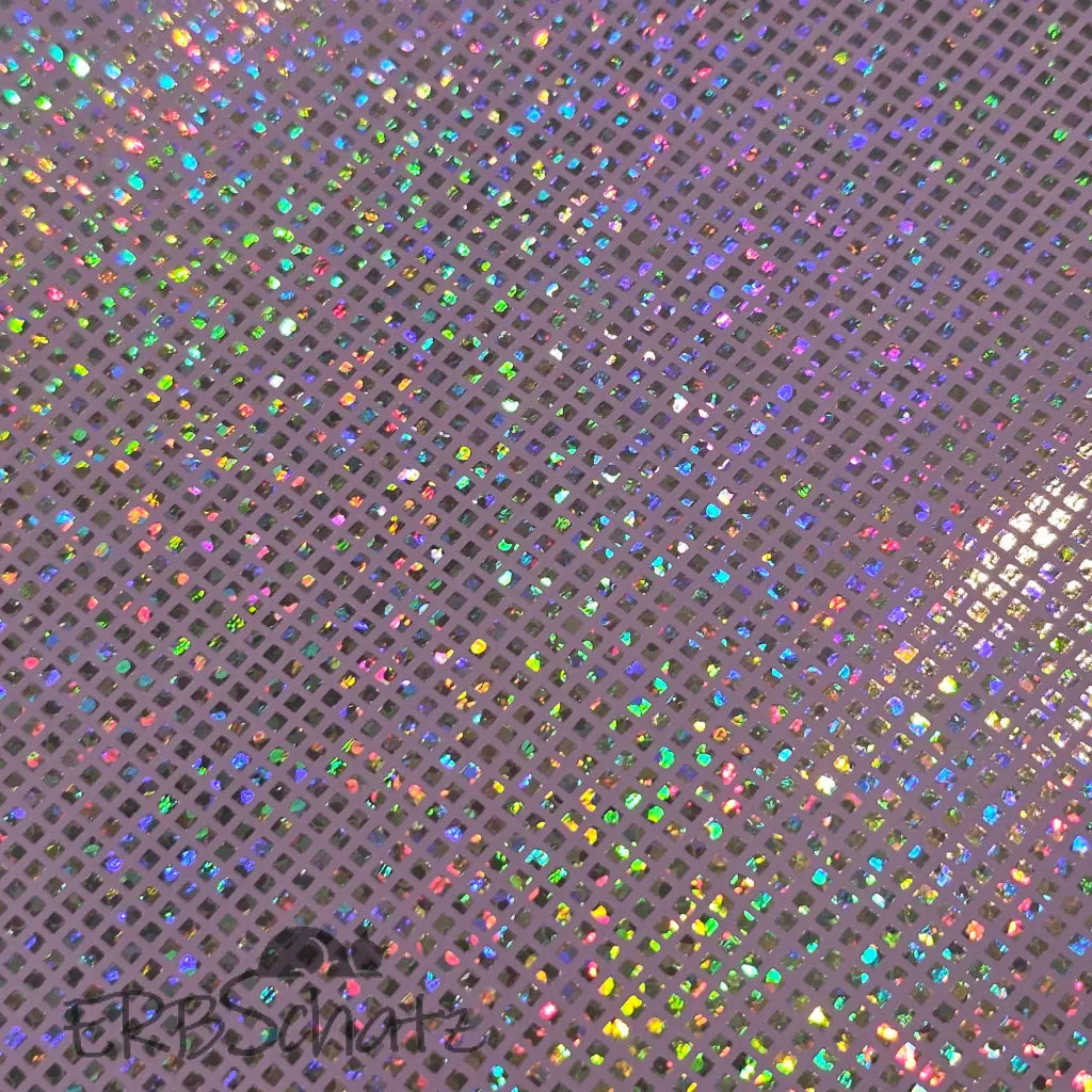 Kunstleder Holo Squares Rollen 30 x 135 cm - reißverschluss