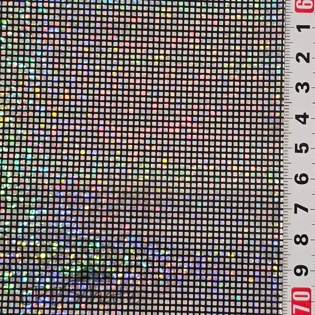 Kunstleder Holo Squares Rollen 30 x 135 cm - reißverschluss