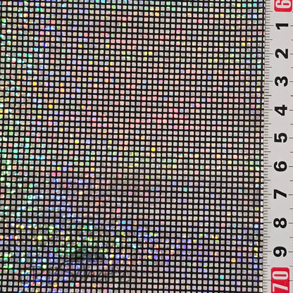 Kunstleder Holo Squares Rollen 30 x 135 cm - reißverschluss