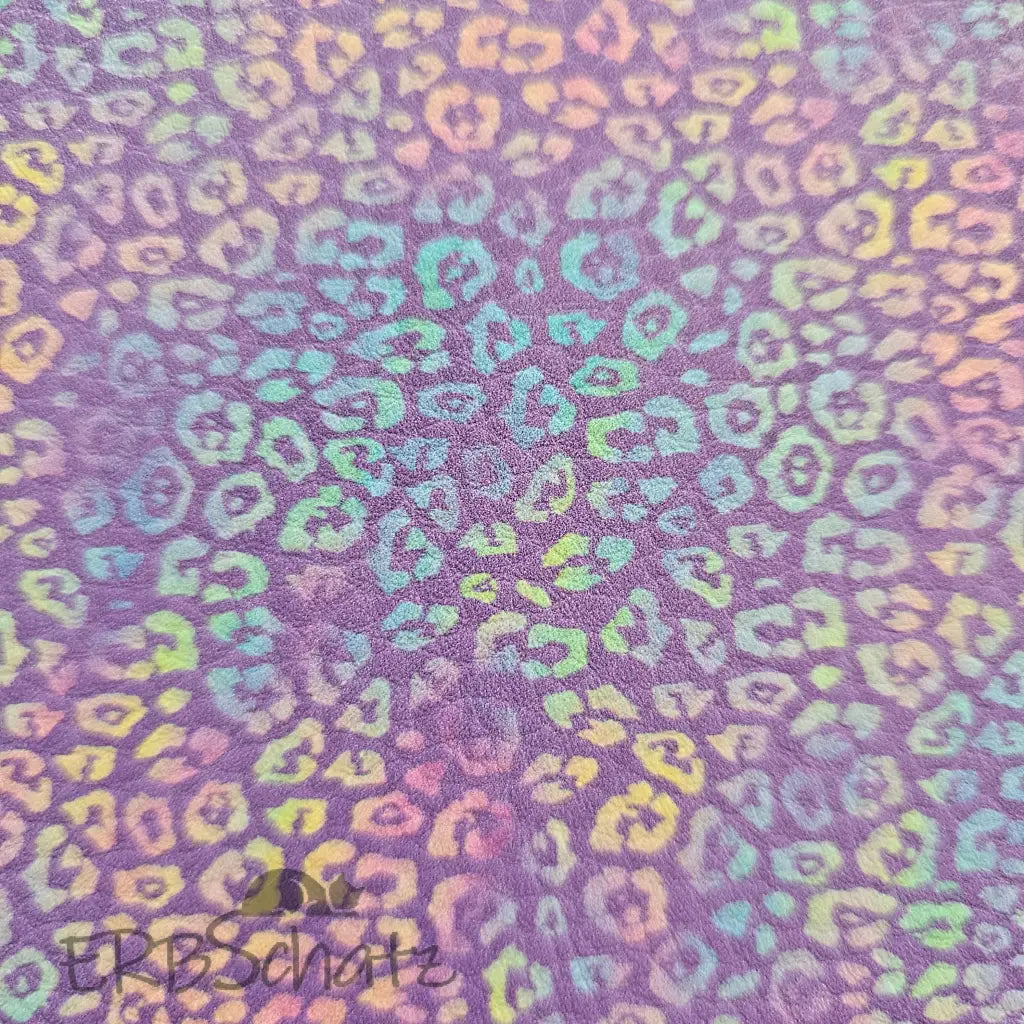 Kunstleder Lavender Rainbow Leo 50 x 140 cm - KL50