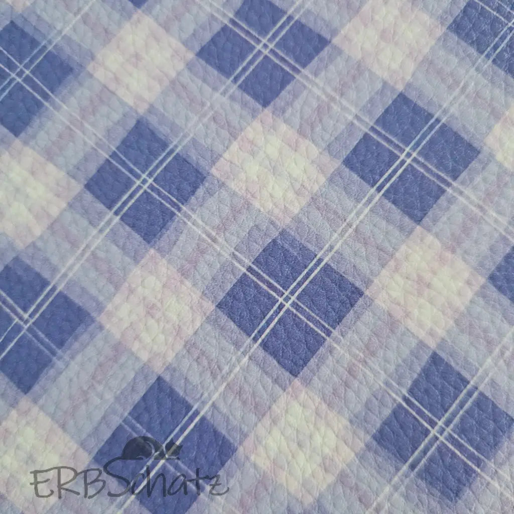 Kunstleder Lavender Tartan 50 x 140 cm - KL50