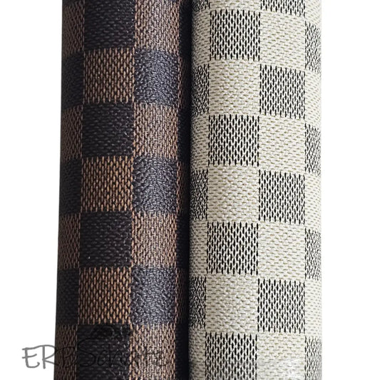 Kunstleder Luxury Bags Schachbrett Rollen 30 x 135 cm