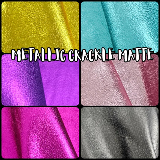 Kunstleder Metallic Crackle matte Rollen 30 x 135 cm