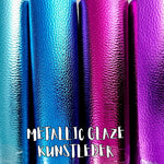 Kunstleder Metallic Glaze Rollen 30 x 135 cm
