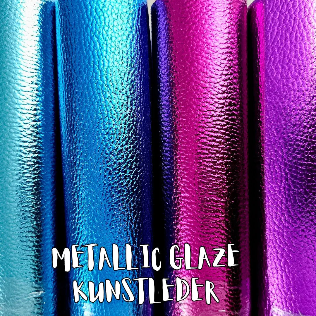 Kunstleder Metallic Glaze Rollen 30 x 135 cm
