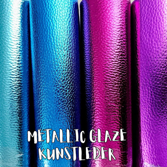 Kunstleder Metallic Glaze Rollen 30 x 135 cm