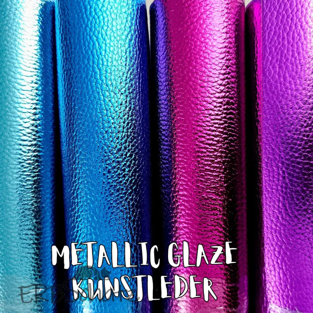 Kunstleder Metallic Glaze Rollen 30 x 135 cm
