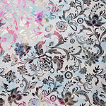 Kunstleder Metallic Rainbow Flower Dream Rollen 30 x 135 cm
