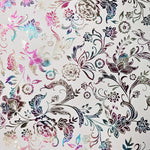 Kunstleder Metallic Rainbow Flower Dream Rollen 30 x 135 cm