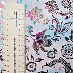 Kunstleder Metallic Rainbow Flower Dream Rollen 30 x 135 cm