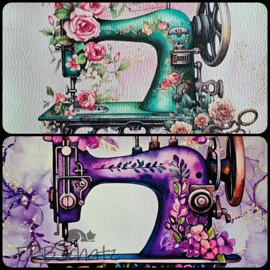 Kunstleder Panel Antique Sewingmachine 40x 40cm P40