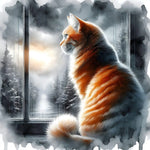 Kunstleder Panel Art Cat Red | Größenauswahl - P15 P20 P25