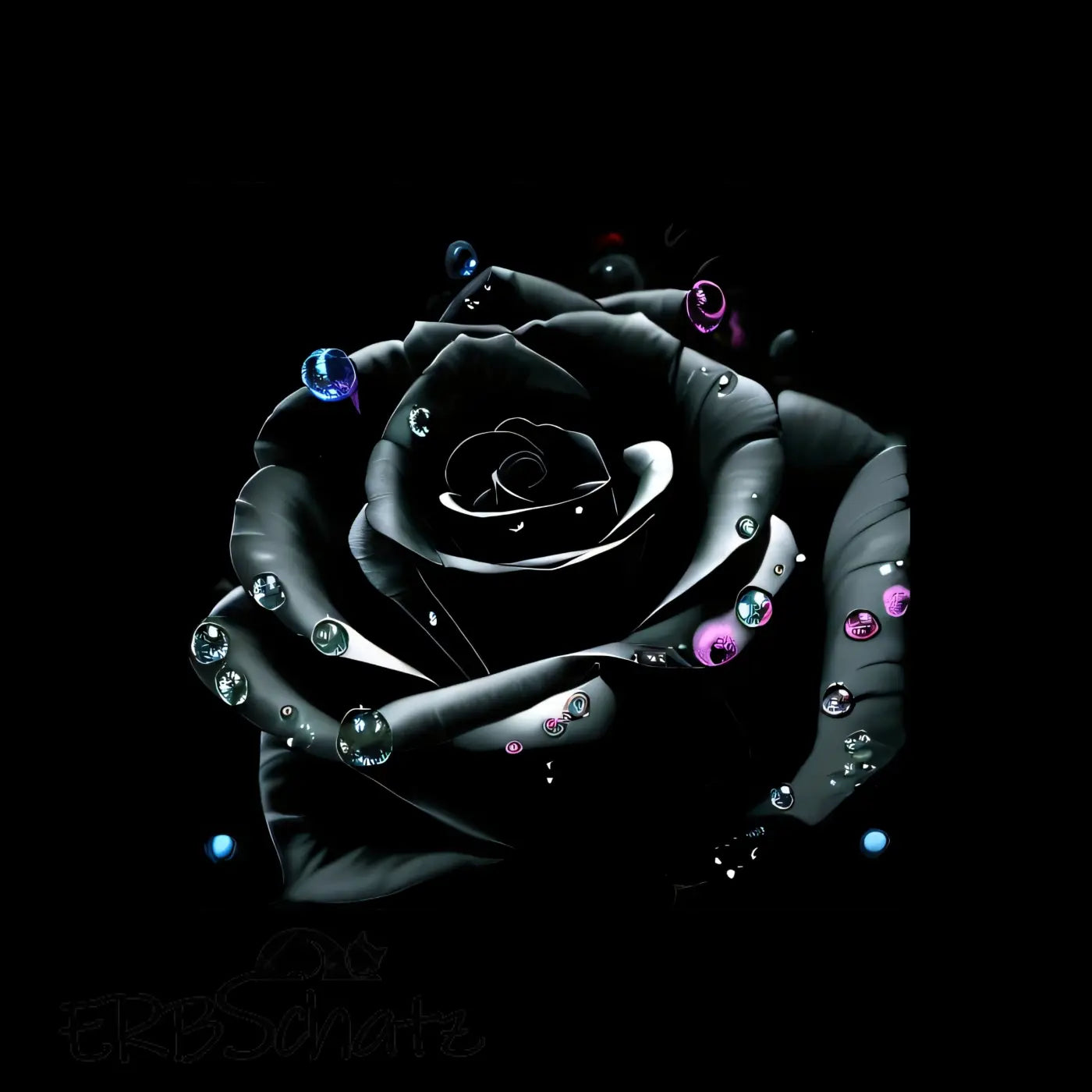 Kunstleder Panel Black Rose | Größenauswahl - P15 P20 P25