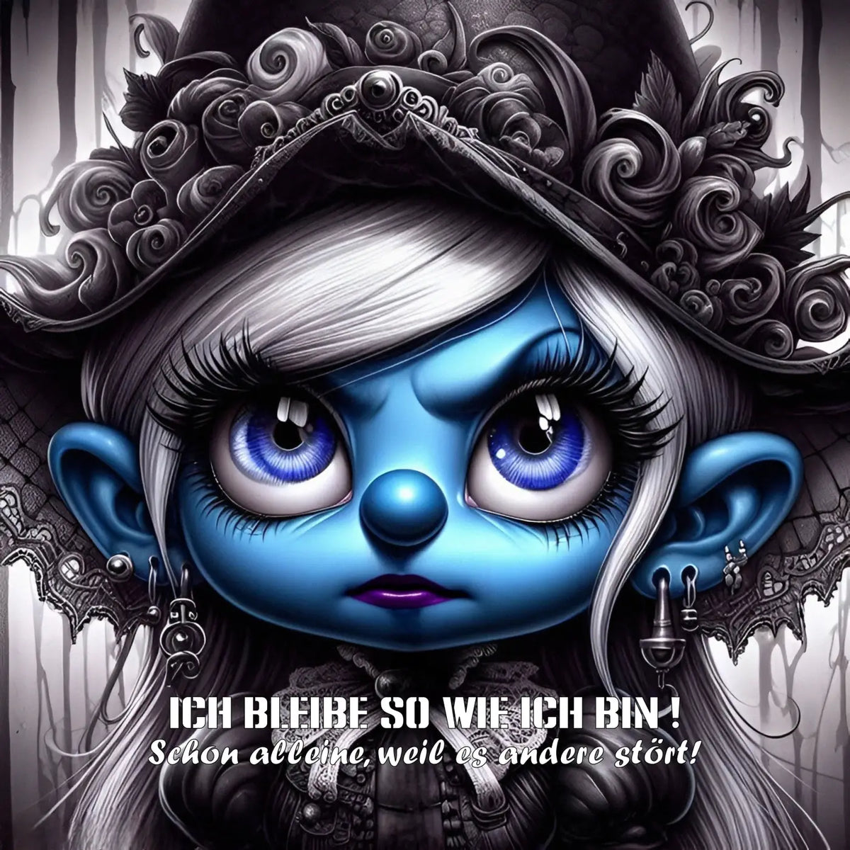 Kunstleder Panel Blue Girl | Größenauswahl - P15 P20 P25