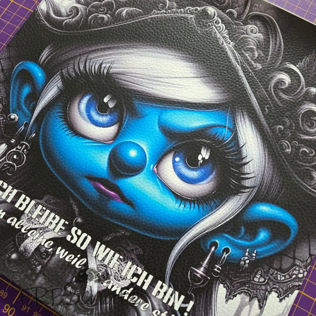 Kunstleder Panel BlueGirl | 25x 25cm - BlueGirl 25 - P25