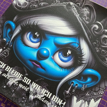 Kunstleder Panel BlueGirl | 25x 25cm - BlueGirl 25 - P25