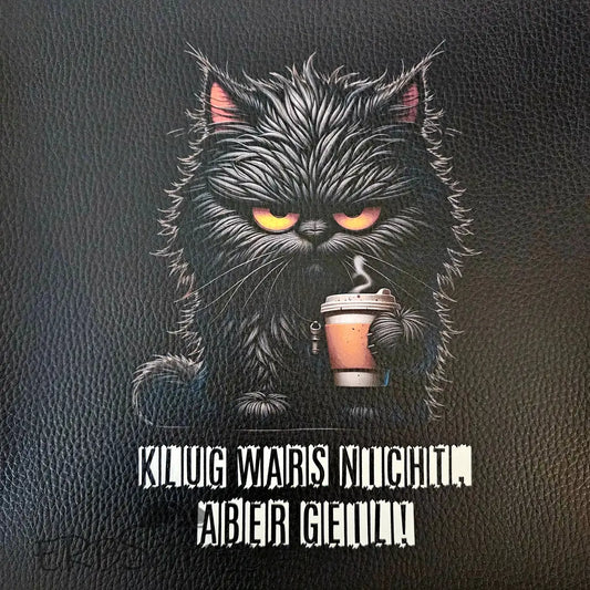 Kunstleder Panel Coffee Cat | 30x 30cm - Coffee Cat 30 - P30