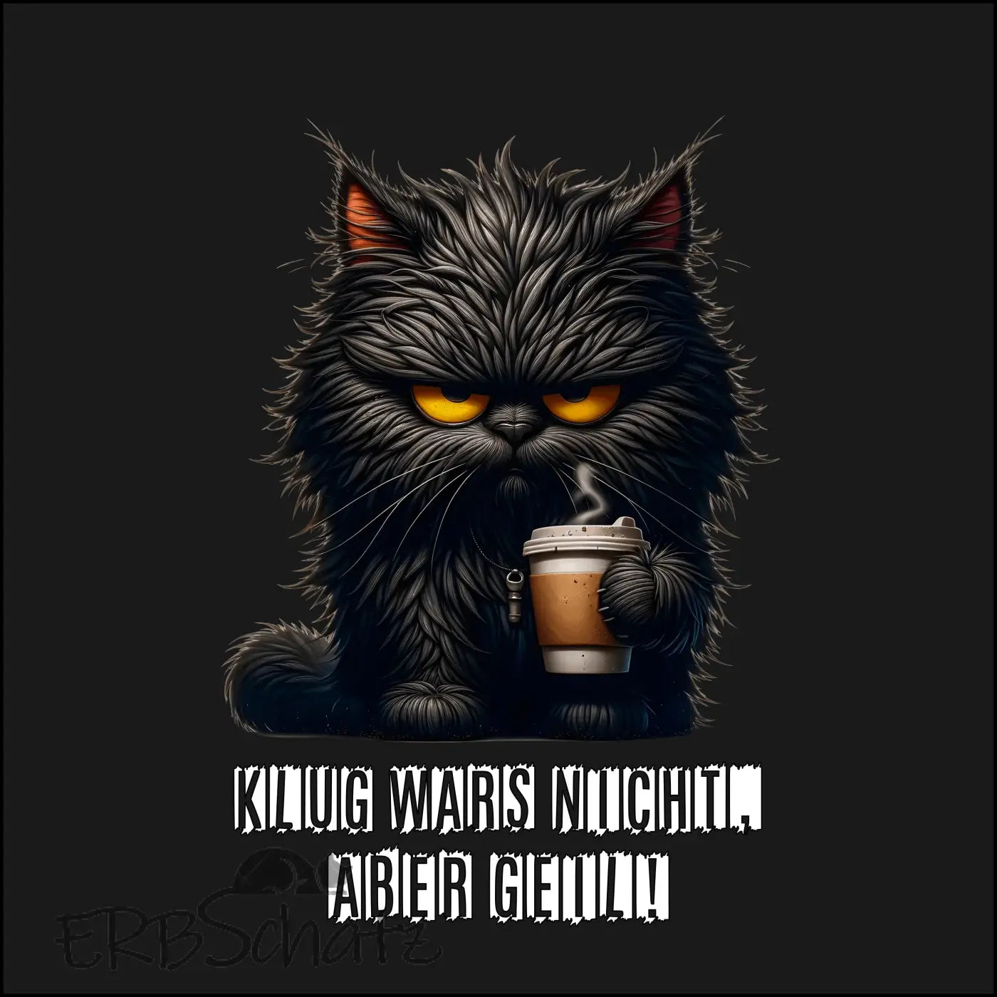 Kunstleder Panel Coffee Cat | Größenauswahl - P15 P20 P25