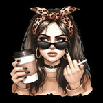Kunstleder Panel Coffeegirl | Größenauswahl - P15 P20 P25