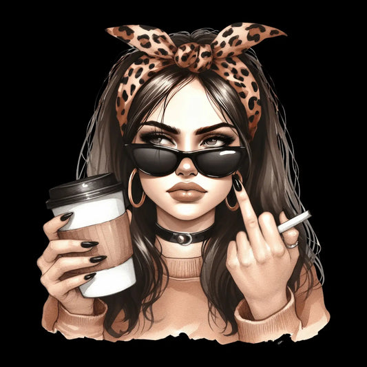 Kunstleder Panel Coffeegirl | Größenauswahl - P15 P20 P25
