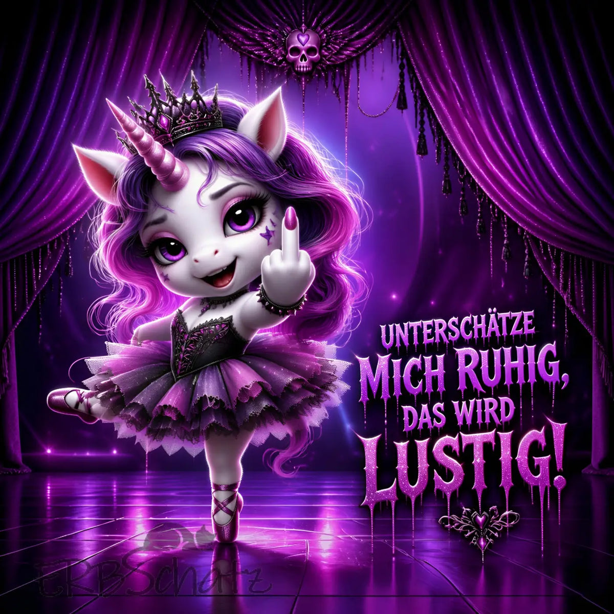 Kunstleder Panel Dancing Unicorn | Größenauswahl - P15 P20