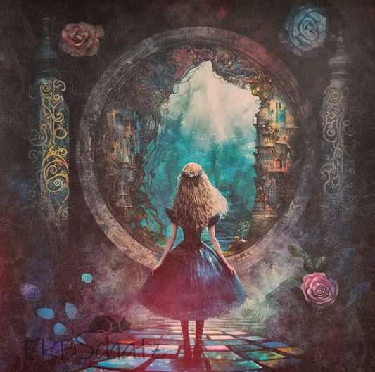 Kunstleder Panel Dark Alice 25 x 25cm - P25
