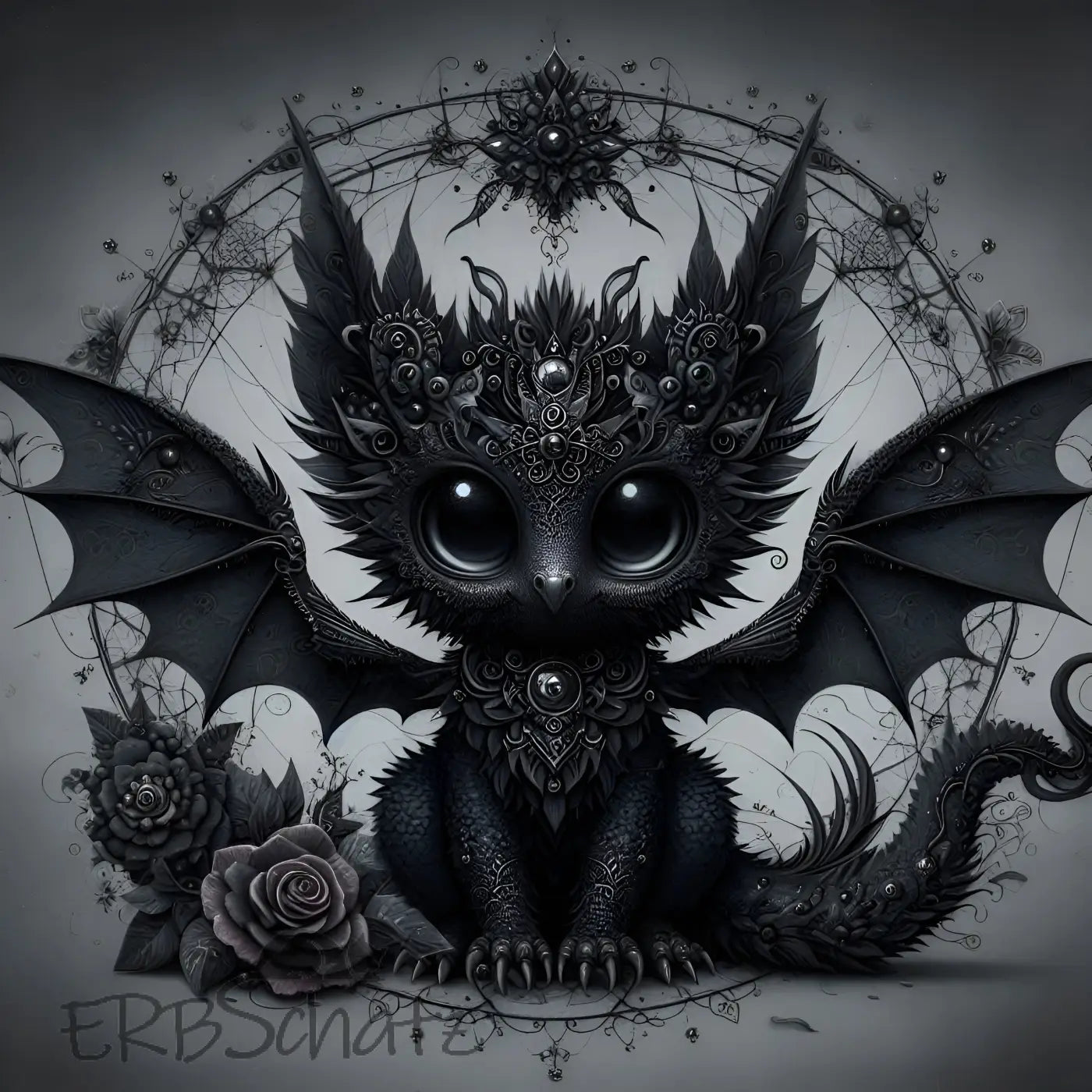 Kunstleder Panel Dark Dragon | Größenauswahl - P15 P20 P25