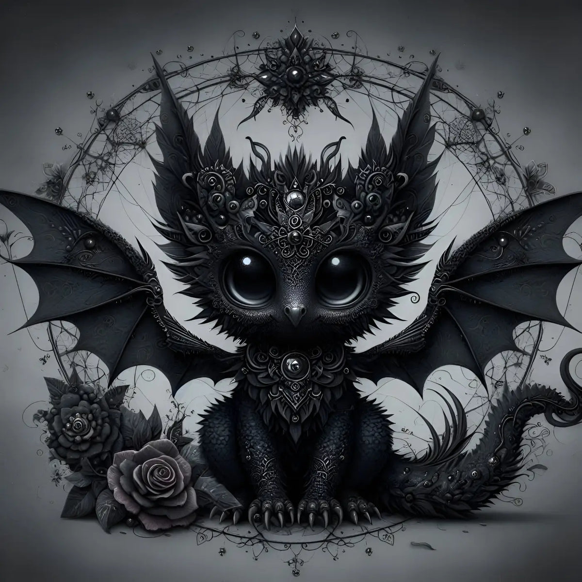 Kunstleder Panel Dark Dragon | Größenauswahl - P15 P20 P25