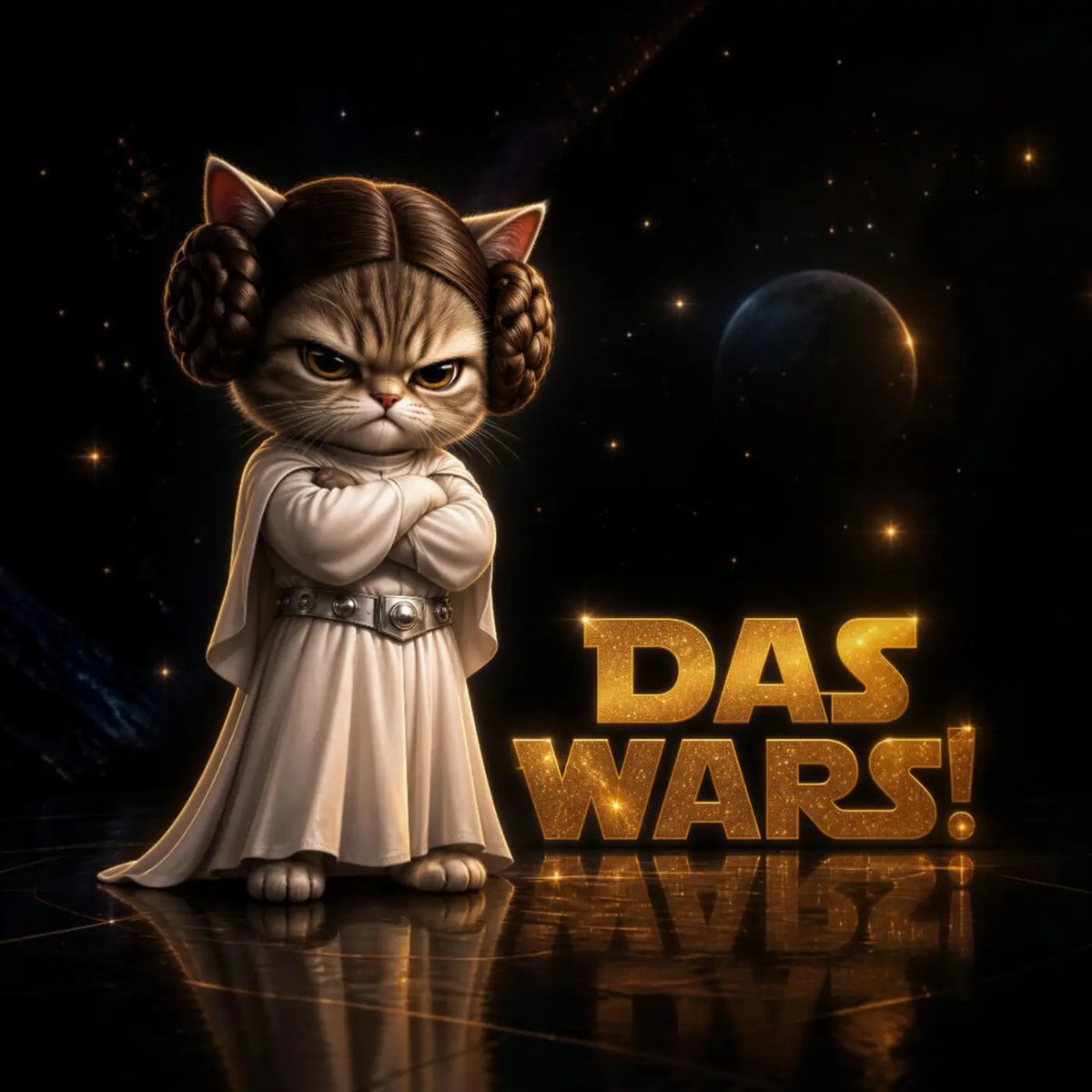 Kunstleder Panel DasWars Leia Cat | Größenauswahl - P15 P20
